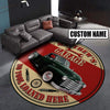 Personalized Garage Living Room Round Mat Circle Rug 07006