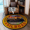 Personalized Kcs Kansas City Southern Railroad Living Room Round