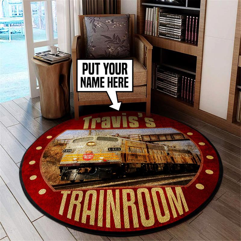 Personalized Canadian Pacific Railroad Living Room Round Mat