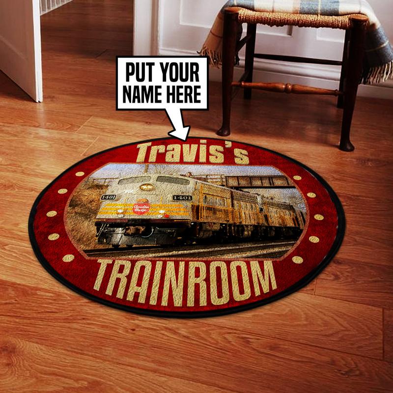 Personalized Canadian Pacific Railroad Living Room Round Mat