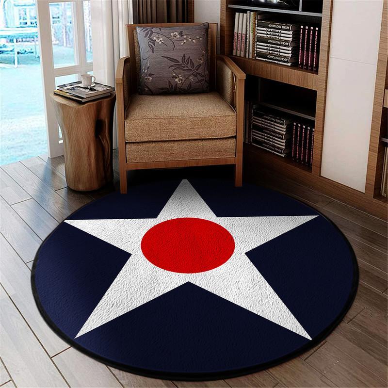 Usarmy Living Room Round Mat Circle Rug U.s. Army Air Corps