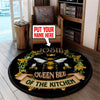Personalized Queen Bee of the Kitchen Living Room Round Mat