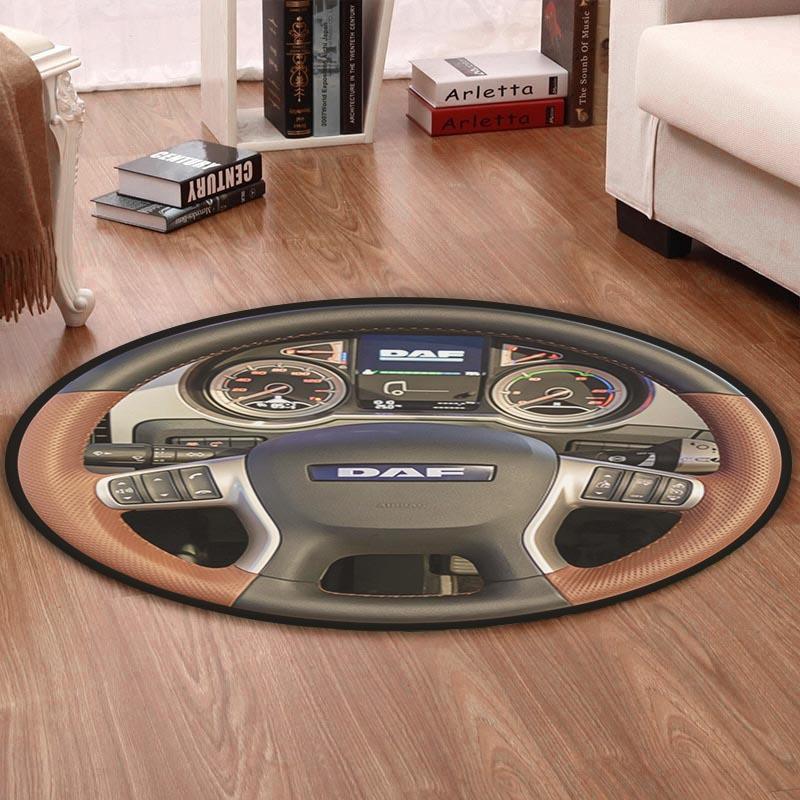 Daf Living Room Round Mat Circle Rug Daf Truck 02089