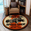 Torque Brothers Speed Shop Living Room Round Mat Circle Rug 05404