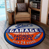 Dads Garage Fatherly Advice Living Room Round Mat Circle Rug