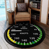 Aircraft Living Room Round Mat Circle Rug Airspeed Aviation