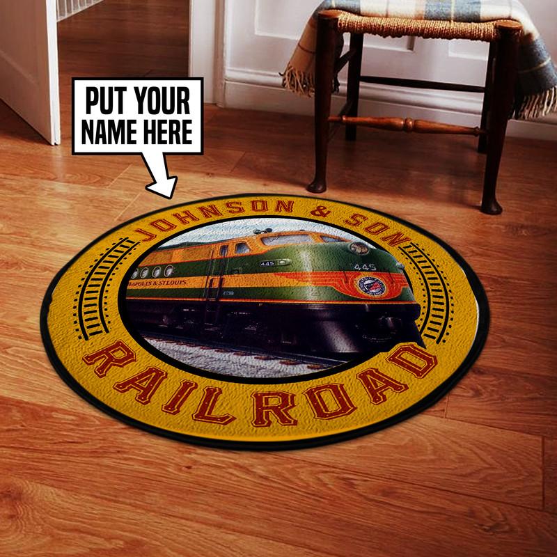 Personalize Minneapolis and St Louis Living Room Round Mat