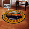 Personalize Minneapolis and St Louis Living Room Round Mat