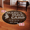 Personalized Welcome to Duck Camp Living Room Round Mat Circle