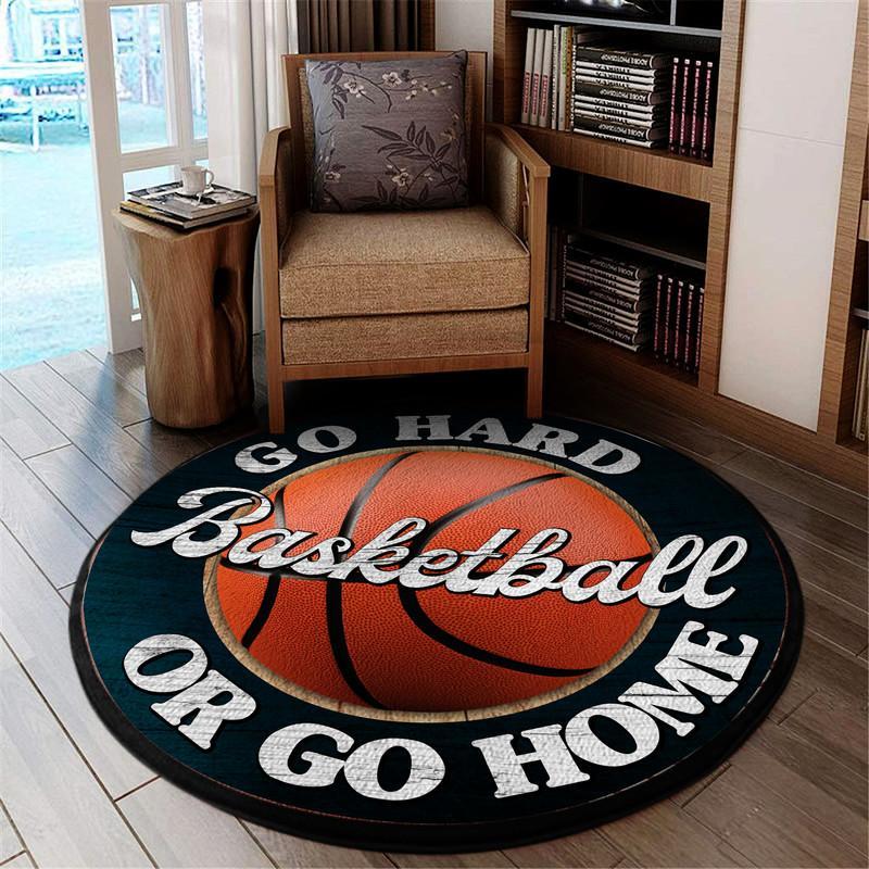 Go Hard or Go Home Living Room Round Mat Circle Rug 05897
