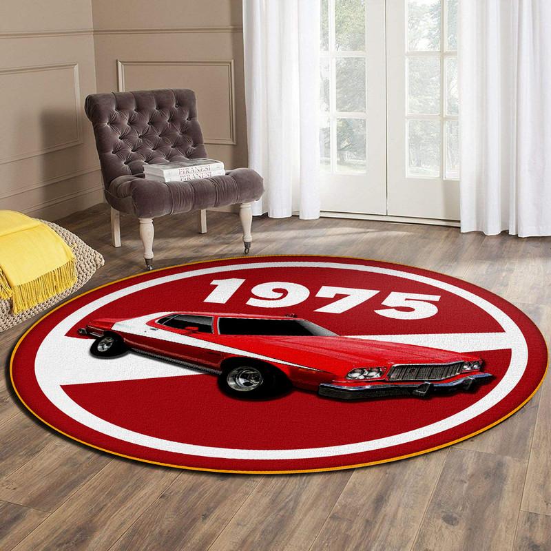 Starsky and Hutch Ford Gran Torino Living Room Round Mat Circle