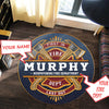 Personalized Firefighter Brotherhood Living Room Round Mat