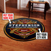Personalized Firefighter Brotherhood Living Room Round Mat