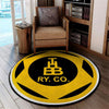 Hbtrr Living Room Round Mat Circle Rug Houston Belt and Terminal