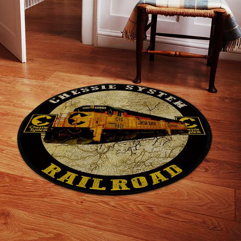 Chessie System Locomotive Rairoad Living Room Round Mat Circle
