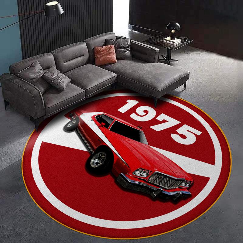 Starsky and Hutch Ford Gran Torino Living Room Round Mat Circle