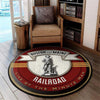 Bnmrr Living Room Round Mat Circle Rug Boston and Maine Railroad