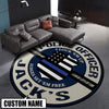 Personalized Police Officer Living Room Round Mat Circle Rug