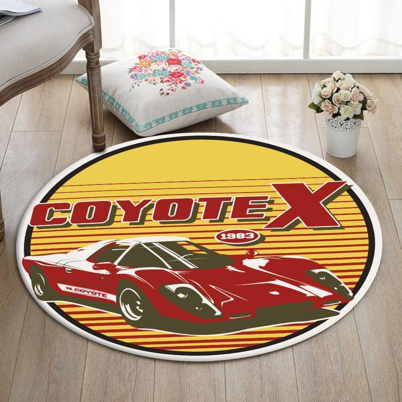Coyote Living Room Round Mat Circle Rug Coyote Hardcastle