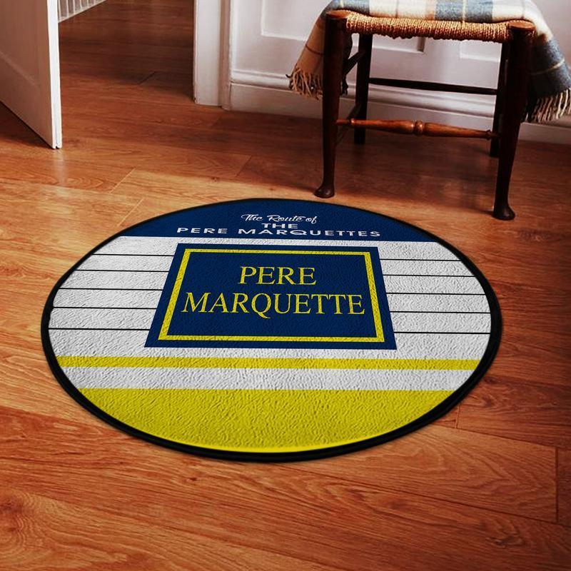 Marquette Living Room Round Mat Circle Rug the Pere Marquette