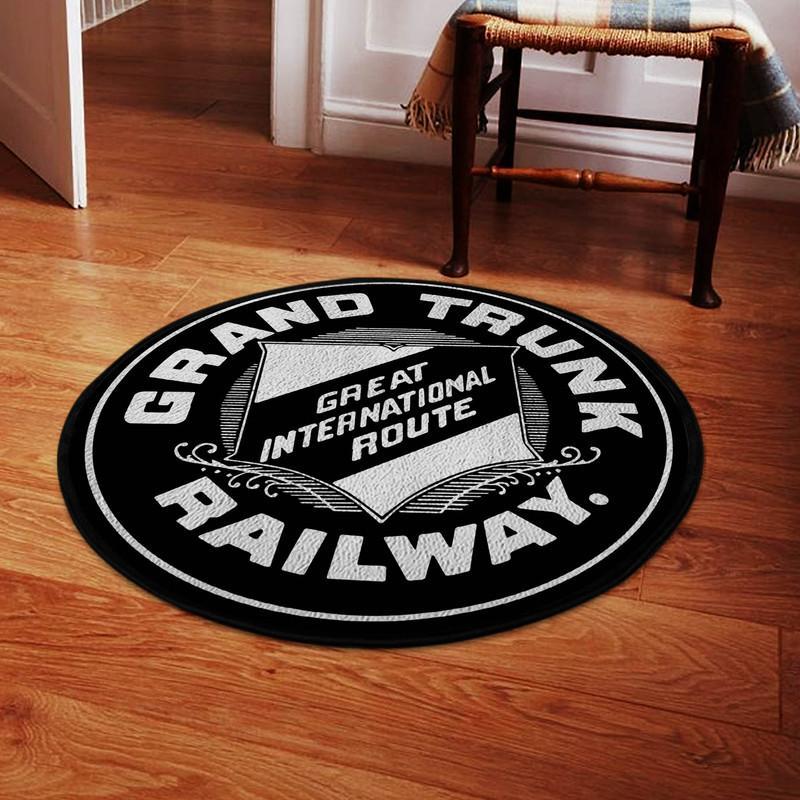 Chicago Living Room Round Mat Circle Rug Grand Trunk Western