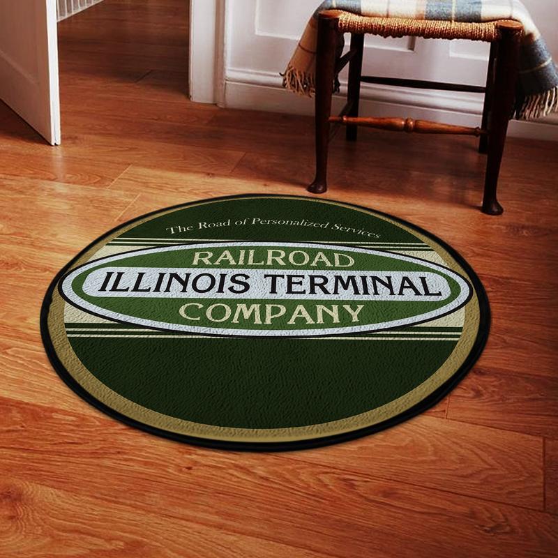 Illinois Living Room Round Mat Circle Rug Illinois Terminal