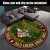 Personalized Billiard Living Room Round Mat Circle Rug 07030
