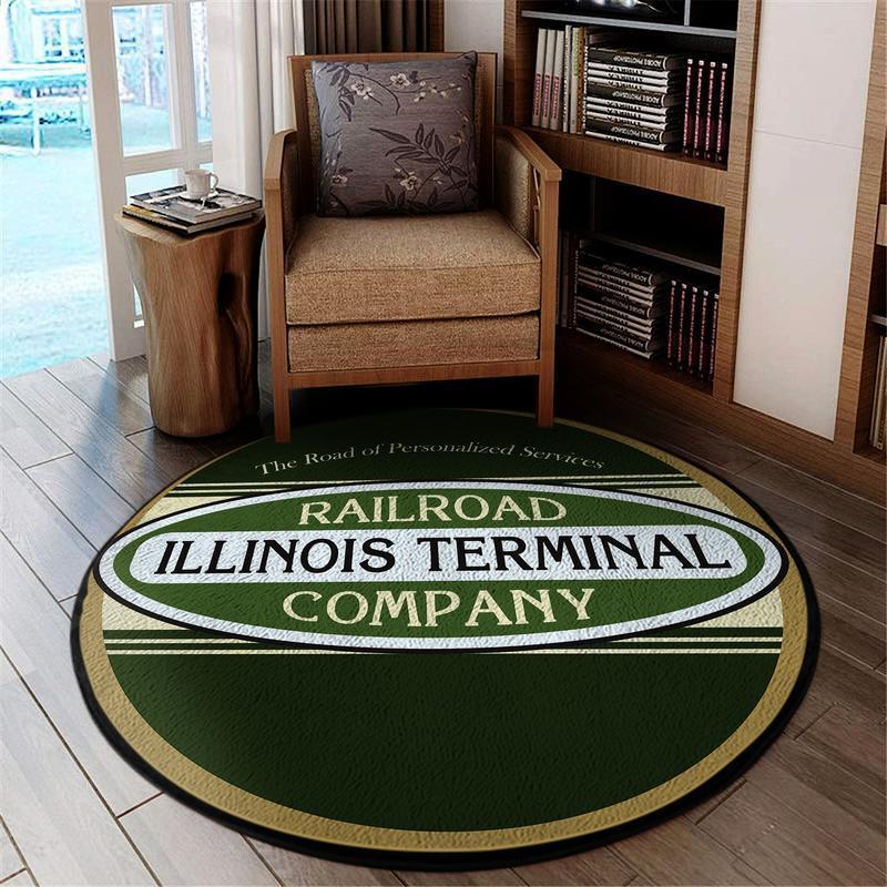 Illinois Living Room Round Mat Circle Rug Illinois Terminal