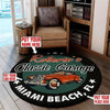 Personalized Classic Garage Living Room Round Mat Circle Rug