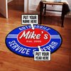 Personalized Automotive Repair Shop Living Room Round Mat Circle