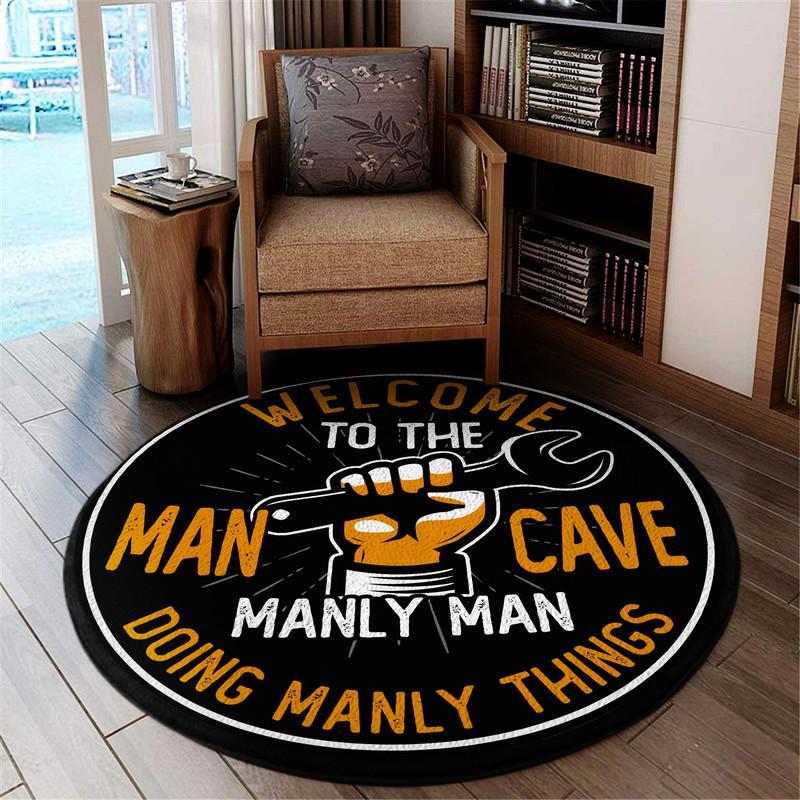 Welcome to the Man Cave Manly Men Doing Manly Things Living Room