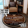 Personalized Welcome to the Farm Living Room Round Mat Circle