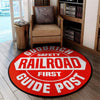 Goodrich Railroad Guide Post Living Room Round Mat Circle Rug