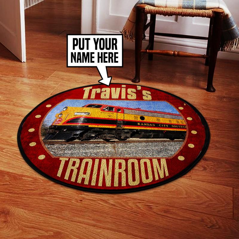 Personalized Kcs Kansas City Southern Railroad Living Room Round