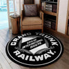 Chicago Living Room Round Mat Circle Rug Grand Trunk Western