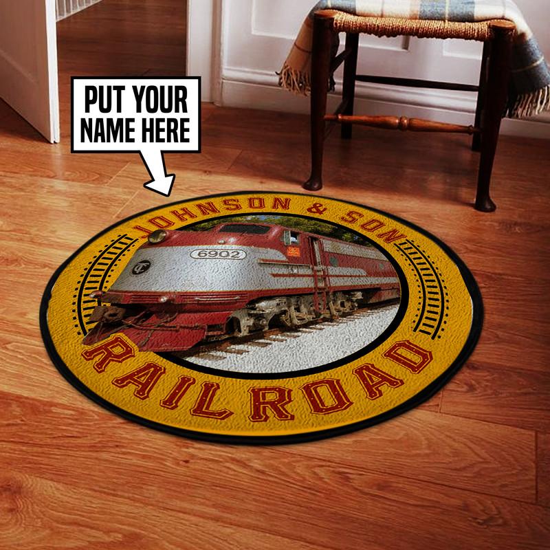 Personalize Tennessee Central Railway Living Room Round Mat