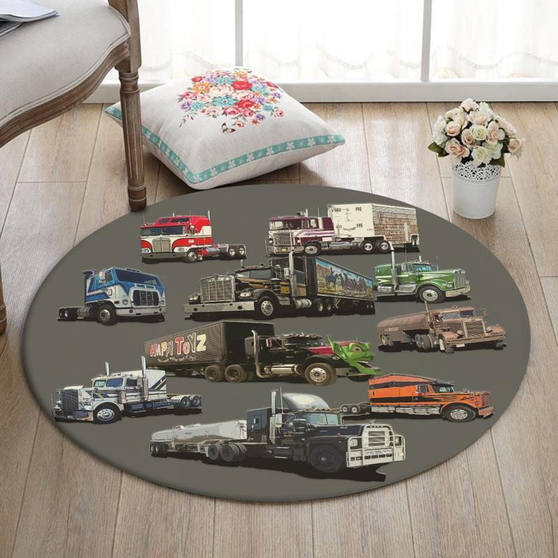Convoy Living Room Round Mat Circle Rug Convoy Bj and the Bear