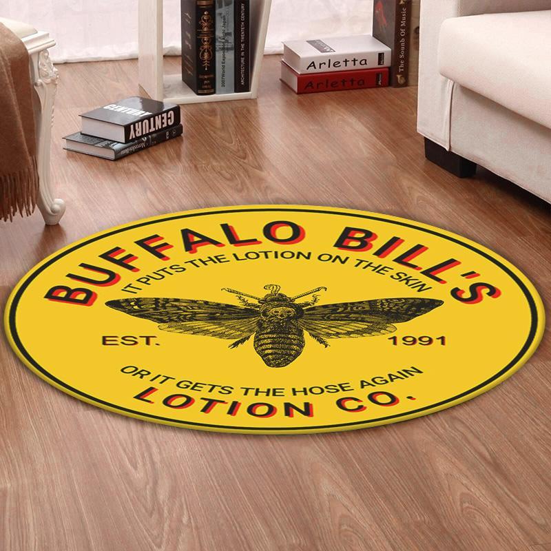 Skull Living Room Round Mat Circle Rug the Silence of Lambs 03648