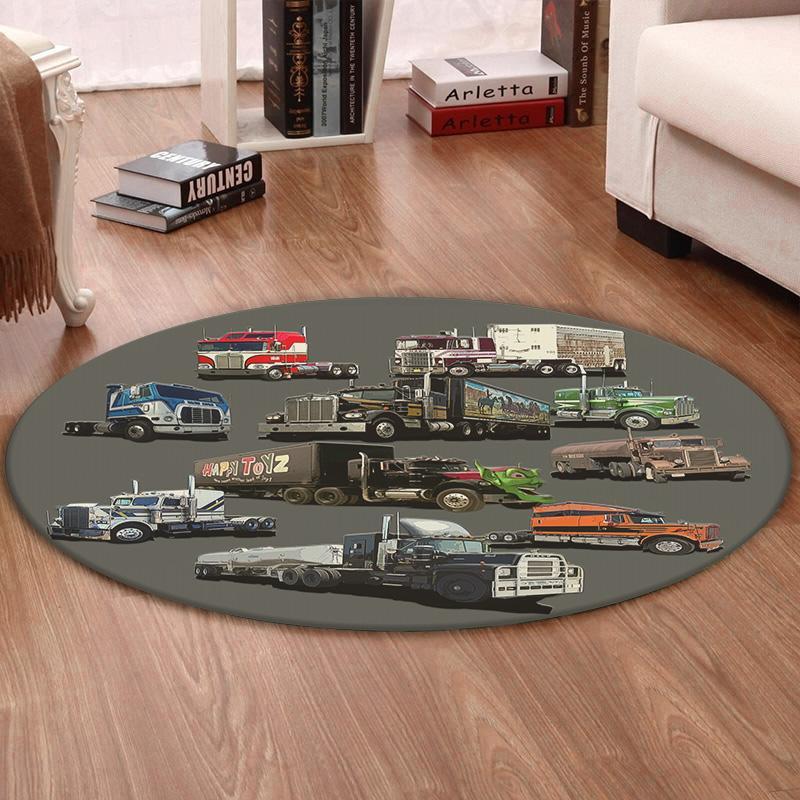 Convoy Living Room Round Mat Circle Rug Convoy Bj and the Bear
