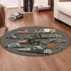 Convoy Living Room Round Mat Circle Rug Convoy Bj and the Bear