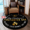 Personalized Firefighter Living Room Round Mat Circle Rug 05972
