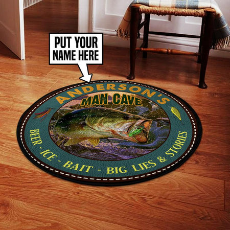 Personalized Fishing Man Cave Beer Ice Bait Big Lies Ans Stories