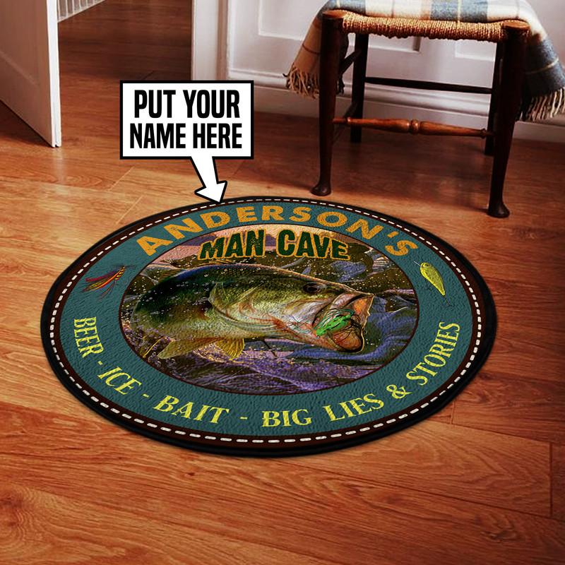 Personalized Fishing Man Cave Beer Ice Bait Big Lies Ans Stories