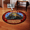Personalized up Union Pacific Railroad Living Room Round Mat