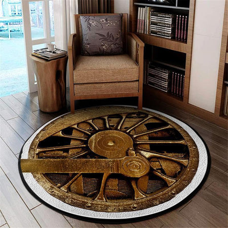 Locomotive Living Room Round Mat Circle Rug Locomotive Drive