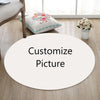 Custom Living Room Round Mat Circle Rug. Personalize Living Room