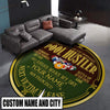 Personalized Pool Hustler Living Room Round Mat Circle Rug 07003