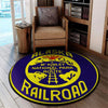 Alaska Living Room Round Mat Circle Rug Alaska Mckinley Railroad