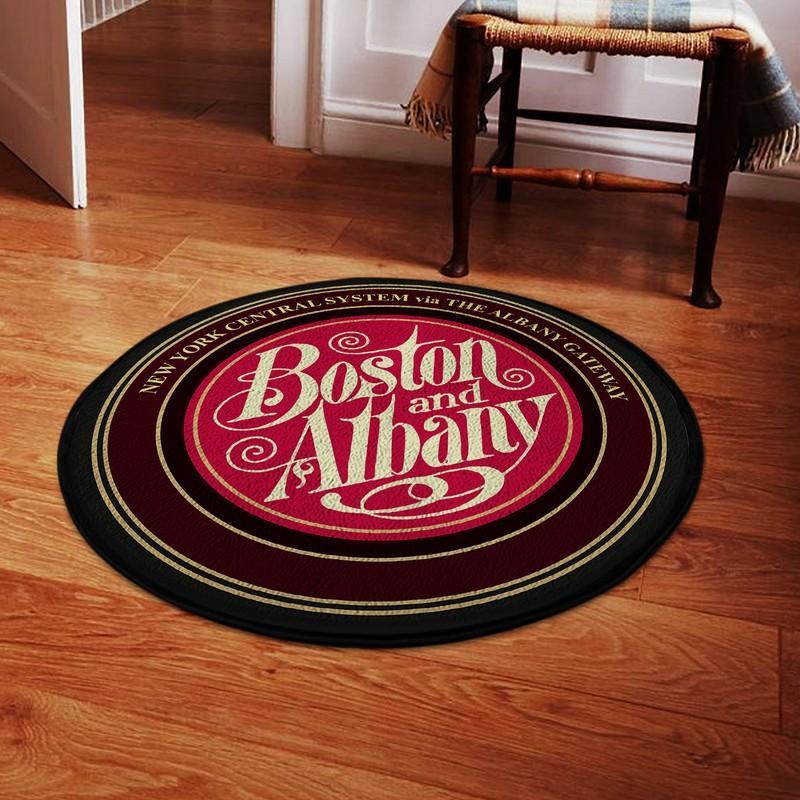 Bar Living Room Round Mat Circle Rug Boston & Albany Railroad