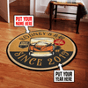Personalized Bar Great Friends Great Drinks Living Room Round
